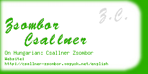 zsombor csallner business card